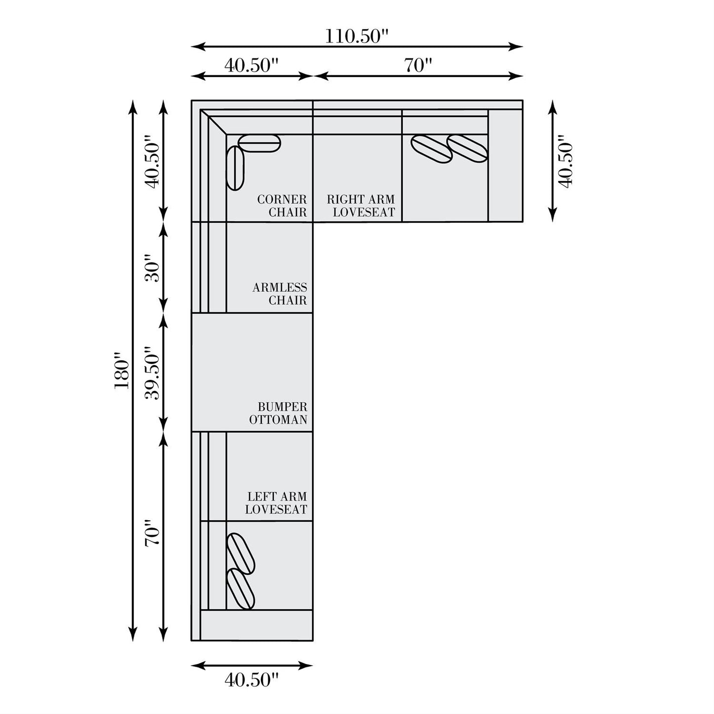 Bernhardt Andie Fabric Sectional — K1846