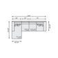 Bernhardt Andie Fabric Sectional — K1882