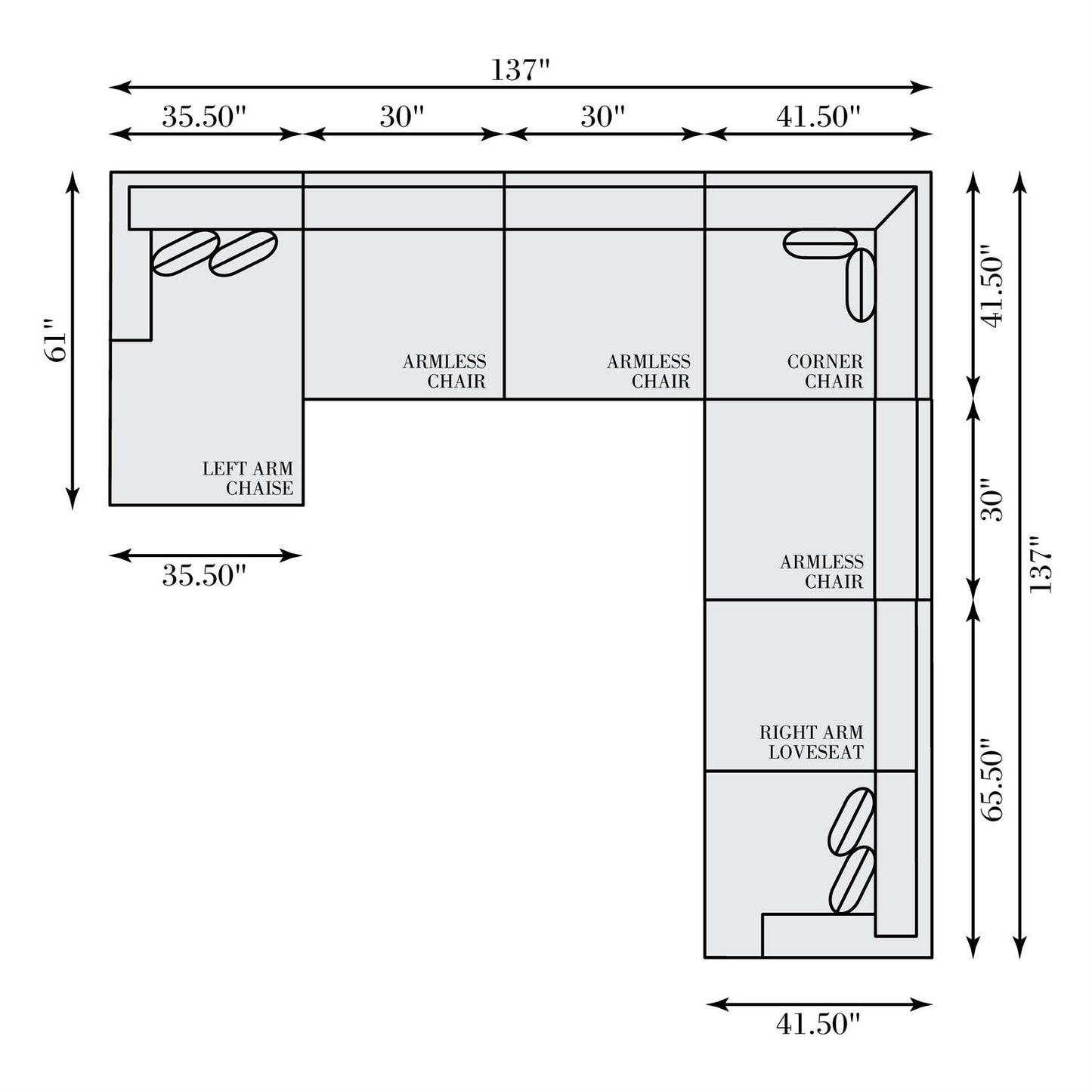Bernhardt Mila Fabric Sectional — K1971