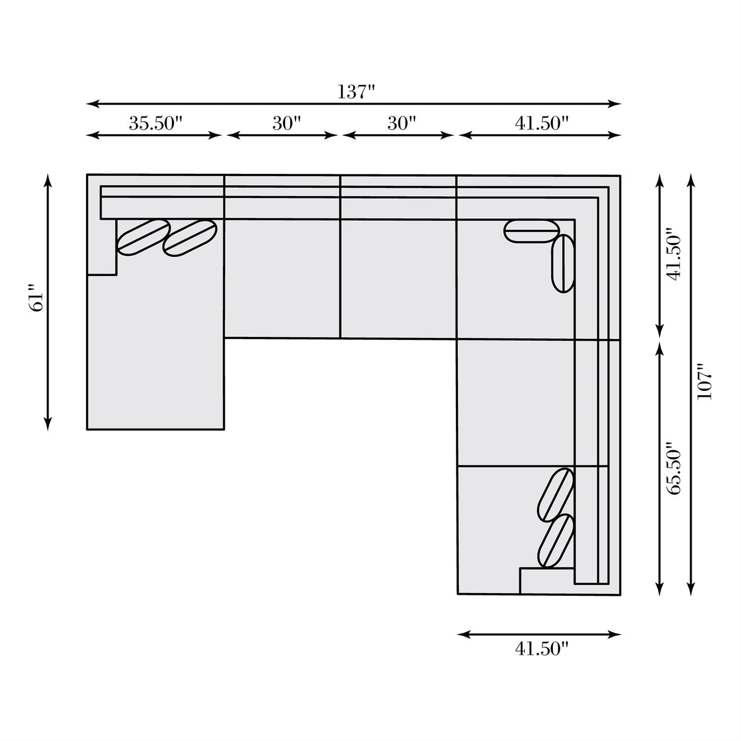 Bernhardt Mila Fabric Sectional — K1981
