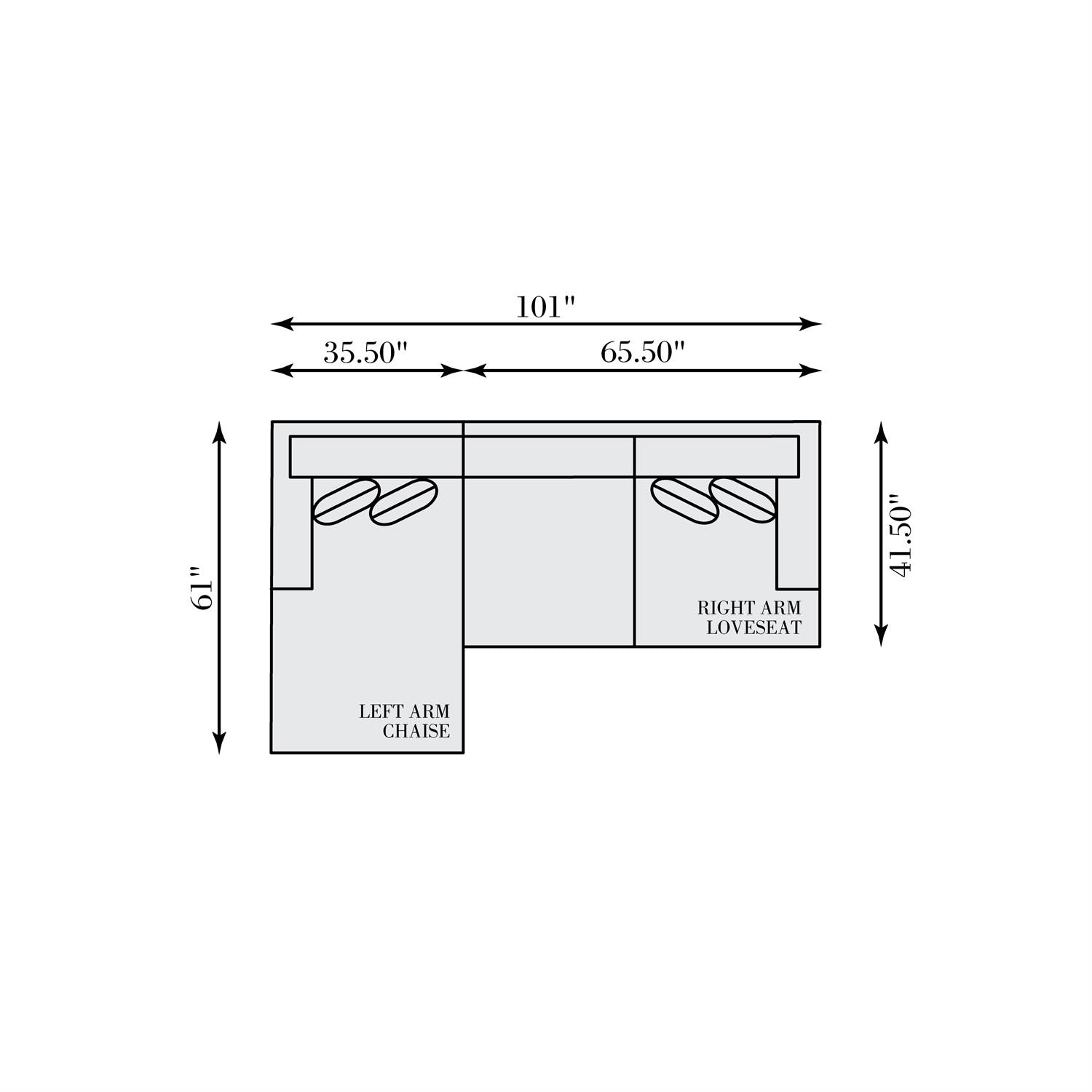 Bernhardt Mila Fabric Sectional — K1983