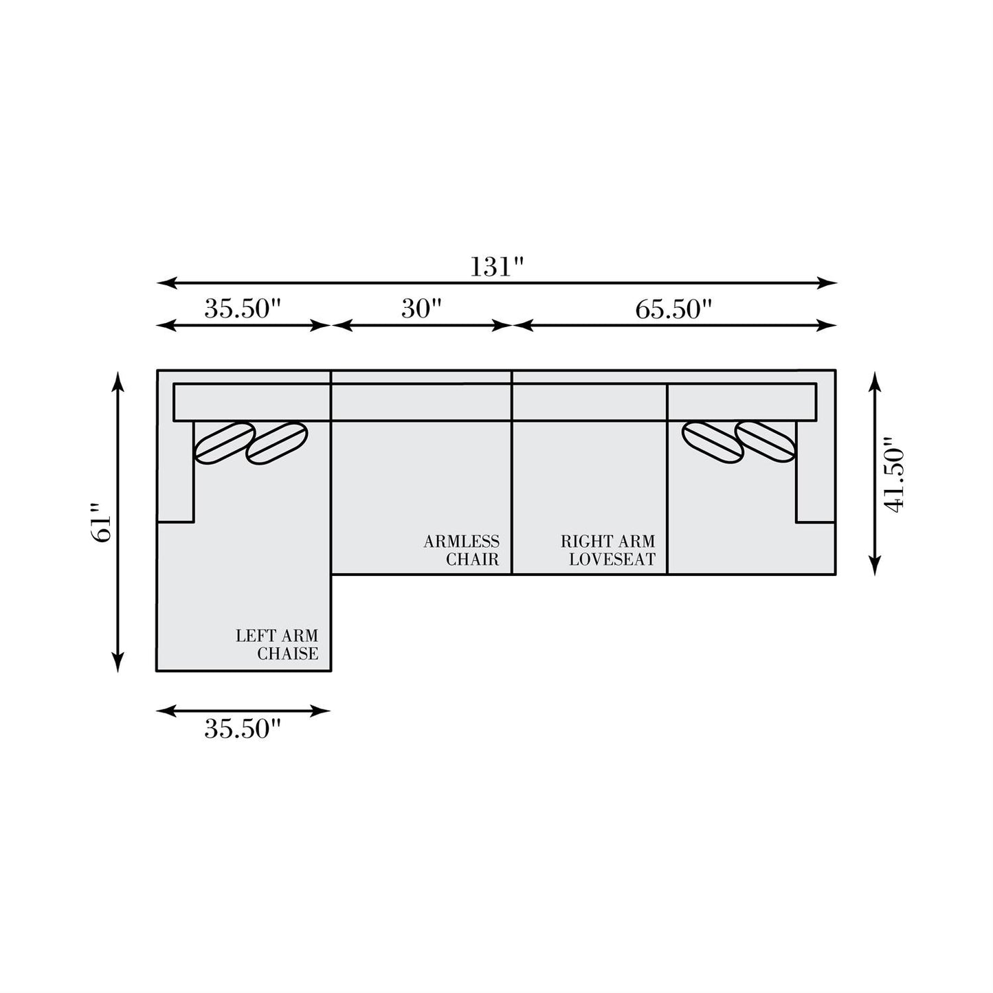 Bernhardt Mila Fabric Sectional — K1984