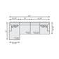 Bernhardt Mila Fabric Sectional — K1984