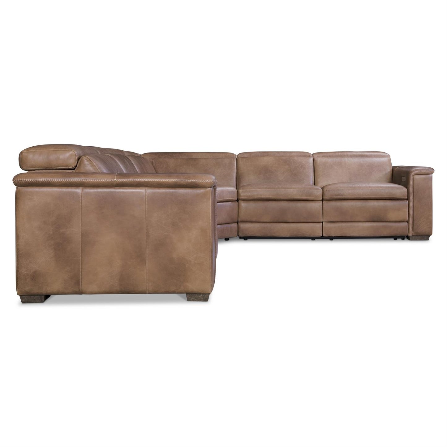 Bernhardt Lioni Leather Power Motion Sectional — K2088