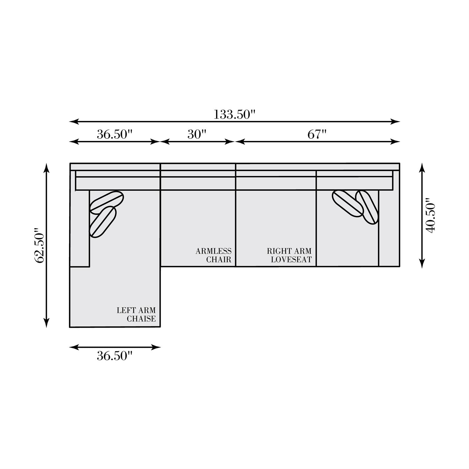 Bernhardt Dawkins Fabric Sectional — K2113