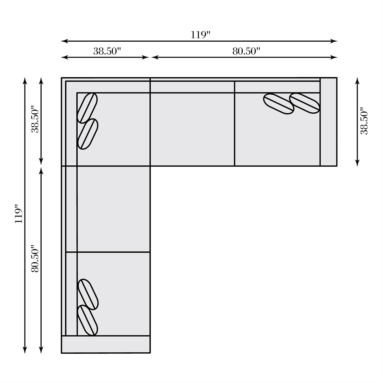Bernhardt Nest Fabric Sectional — K2117