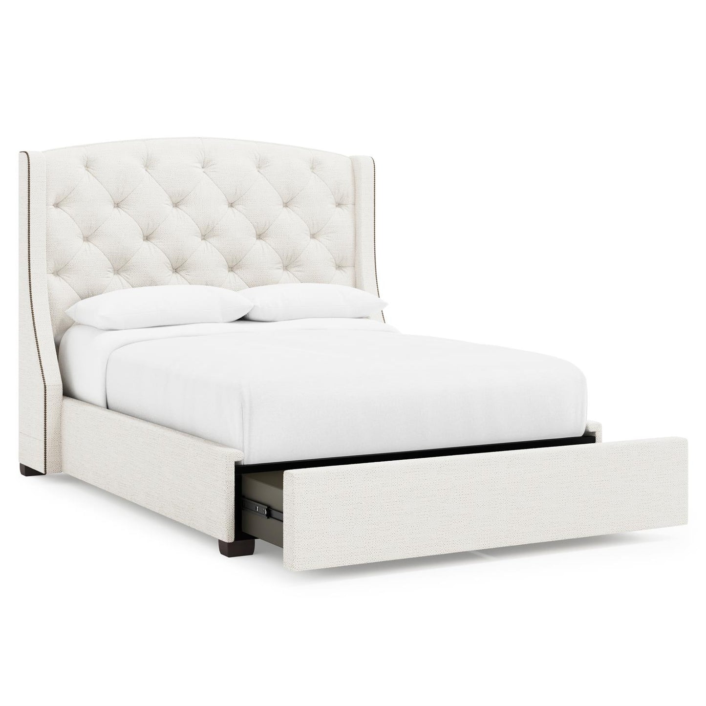 Bernhardt Jordan Fabric Storage Shelter Bed Queen (64" H) — K2164