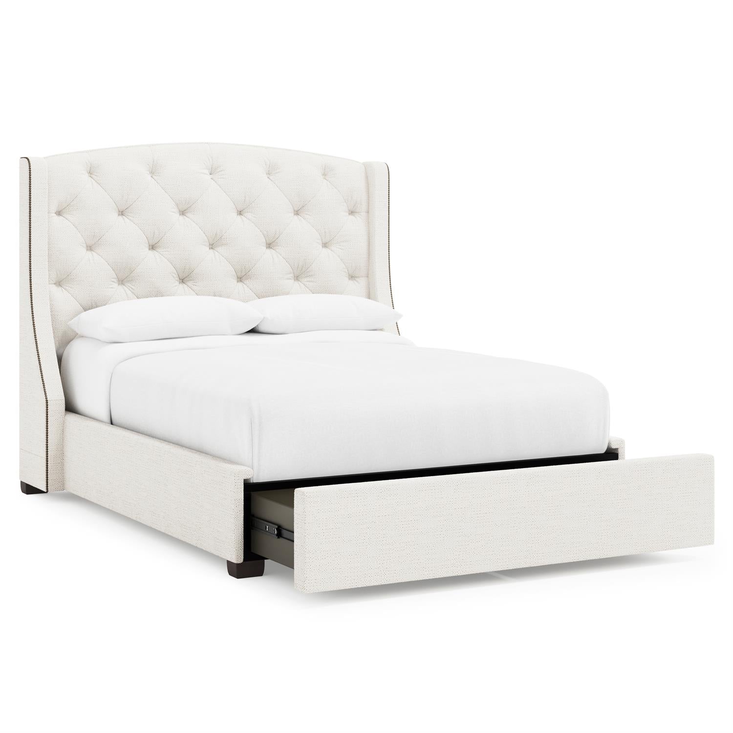 Bernhardt Jordan Fabric Storage Shelter Bed Queen (64" H) — K2164