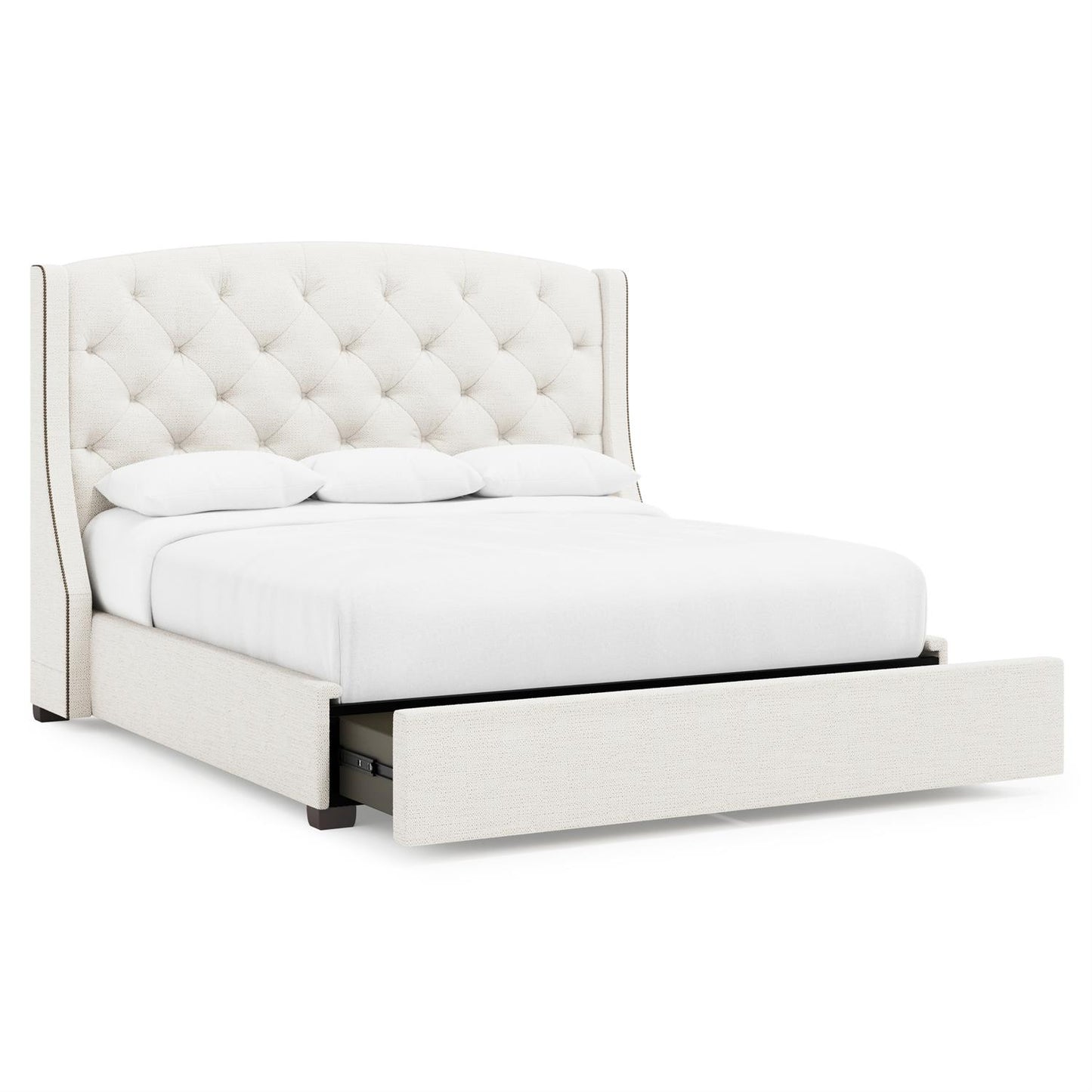 Bernhardt Jordan Fabric Storage Shelter Bed King (64" H) — K2166