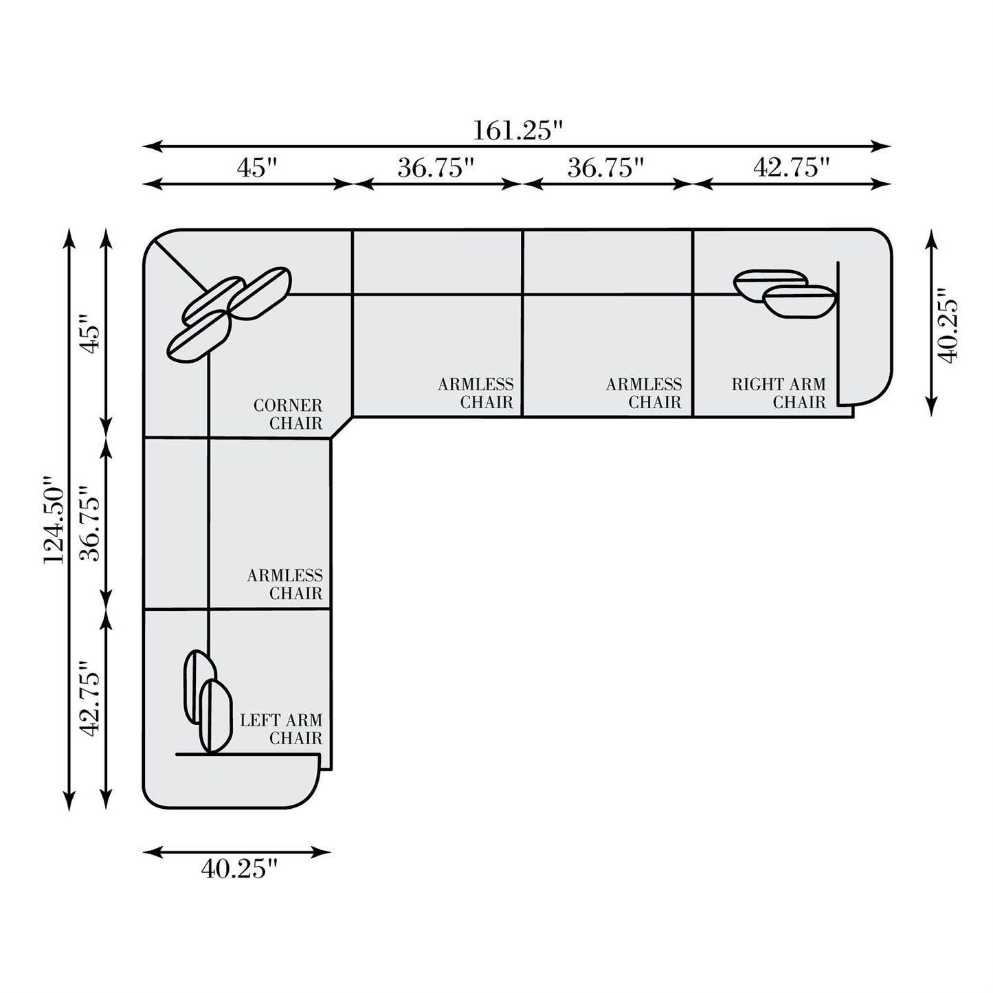 Bernhardt Sylvio Fabric Sectional — K2180