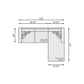 Bernhardt Helena Fabric Sectional Wood Foot — K2190
