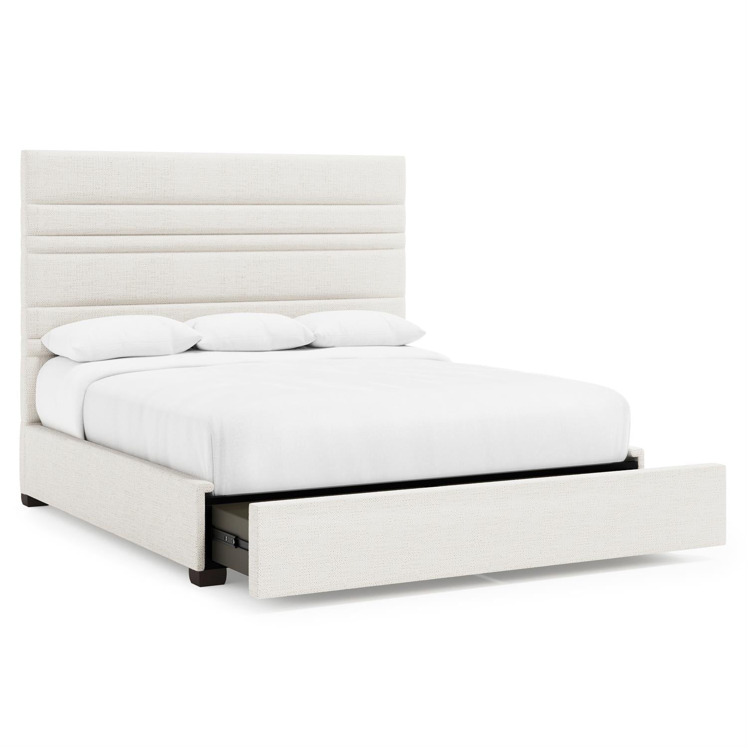 Bernhardt Murray Fabric Storage Panel Bed King — K2228