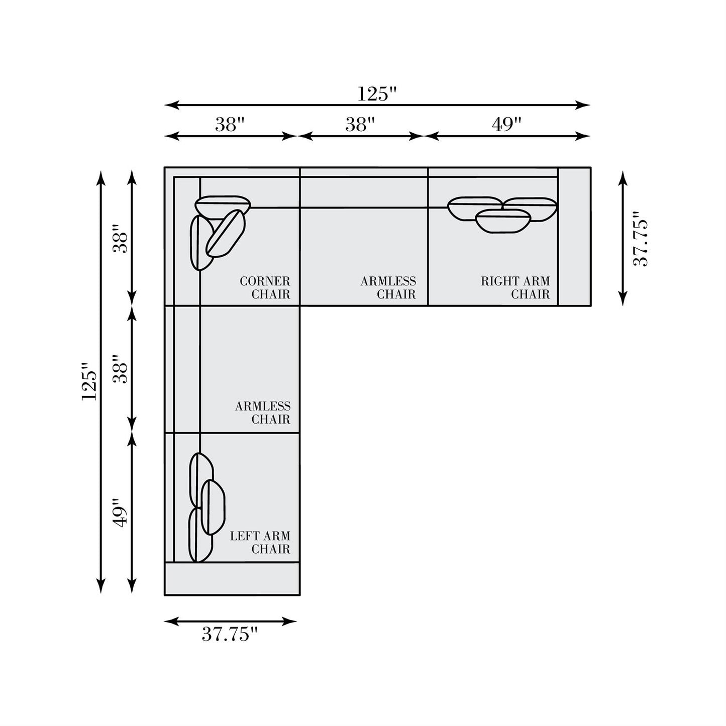 Bernhardt Vista Fabric Sectional — K2251