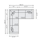 Bernhardt Barnes Fabric Sectional — K2264