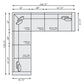 Bernhardt Barnes Fabric Sectional — K2268