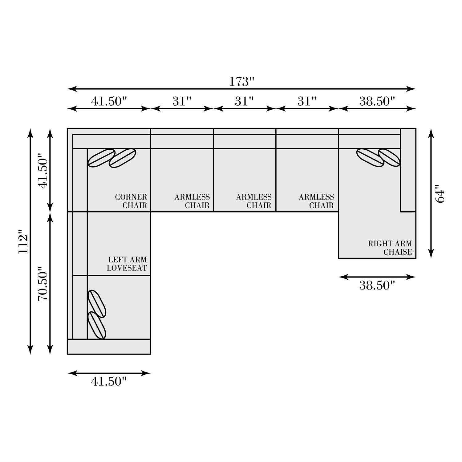 Bernhardt Drew Fabric Sectional — K2331