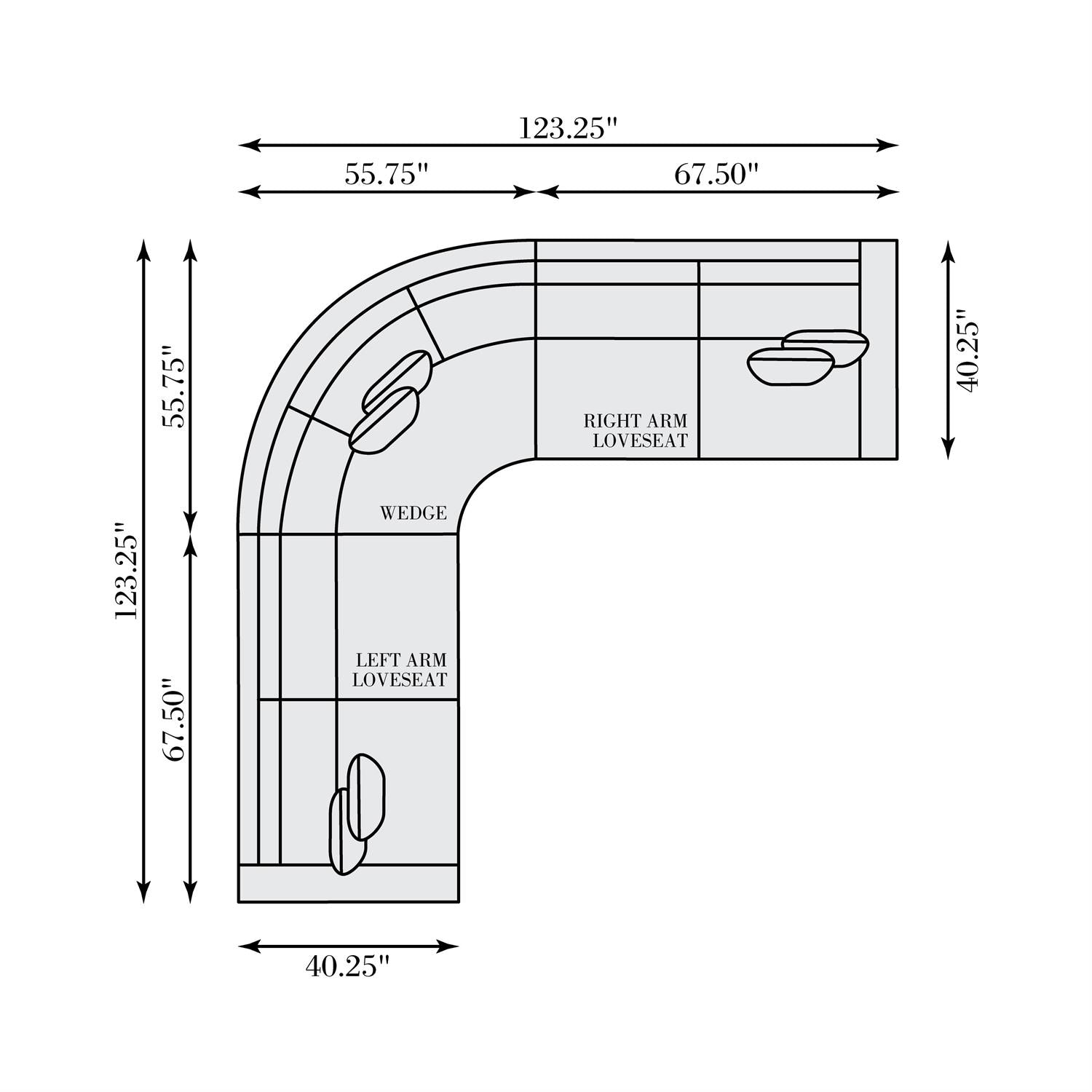 Bernhardt Keirnan Leather Sectional — K2345