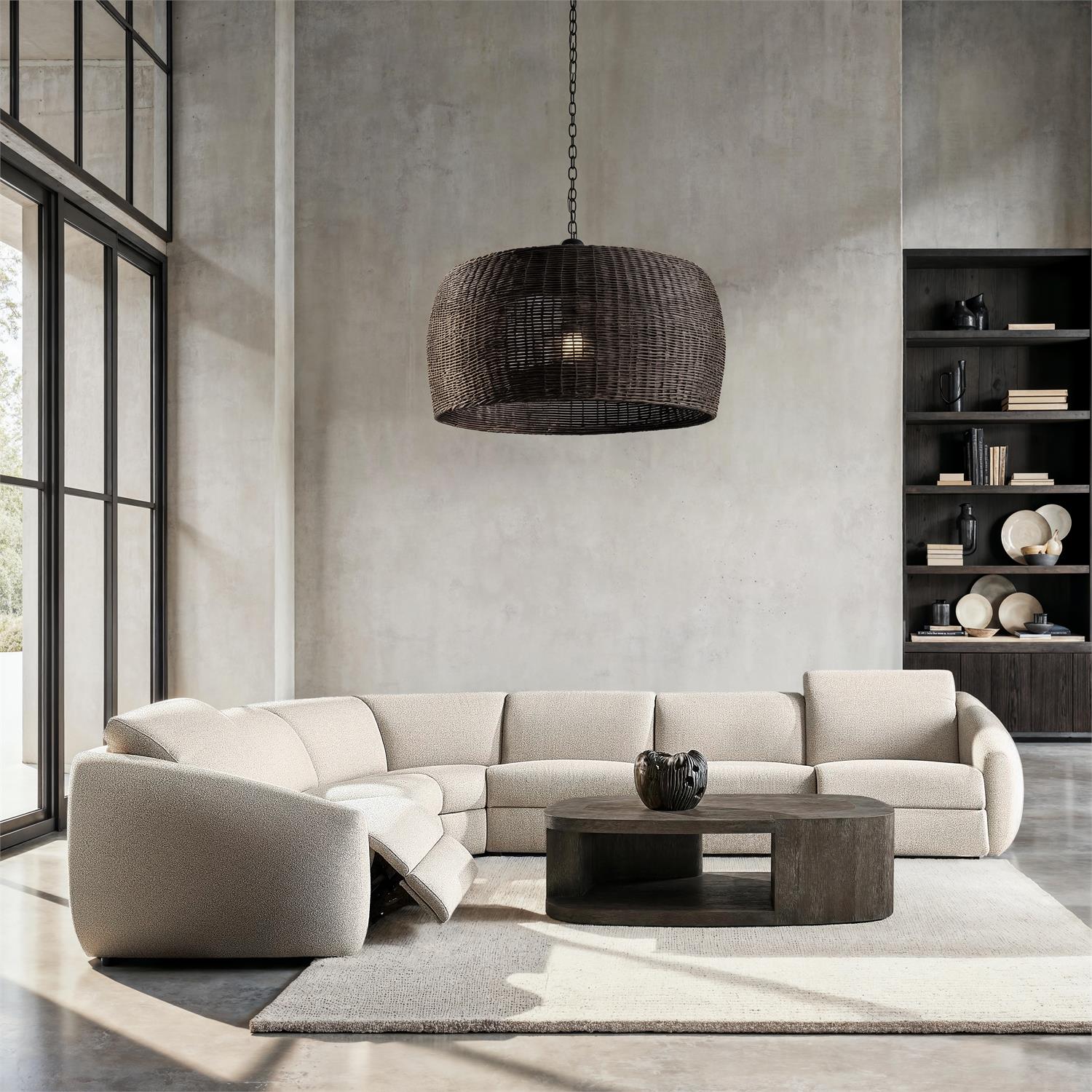 Bernhardt Avignon Fabric Power Motion Sectional — K2348