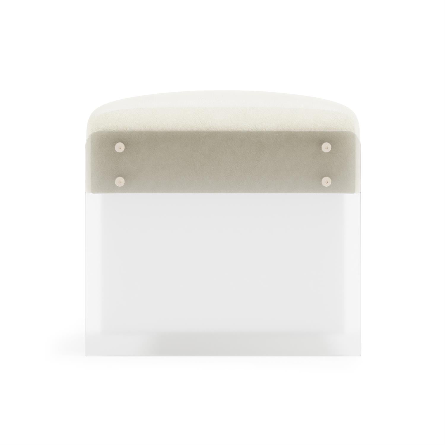 Bernhardt Jasper Leather Ottoman — N1110L