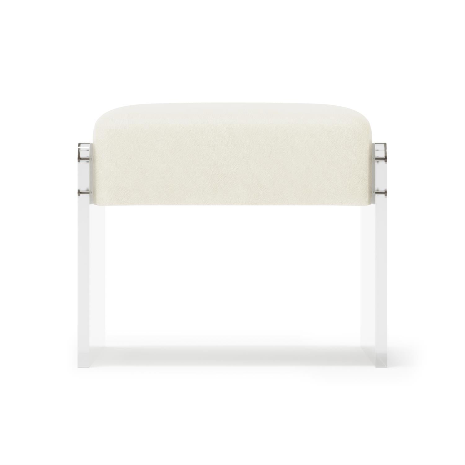 Bernhardt Jasper Leather Ottoman — N1110L