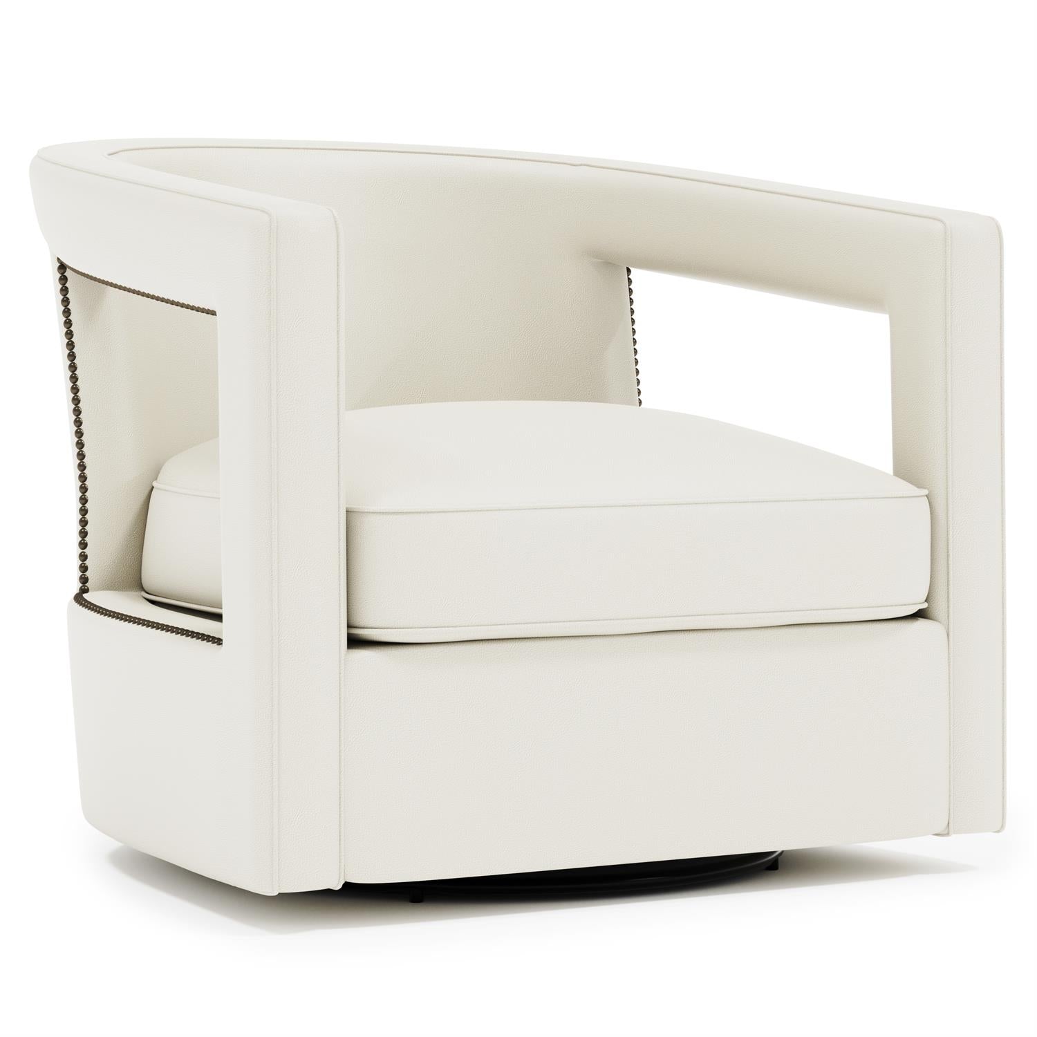 Bernhardt Alana Leather Swivel Chair — N1118SL