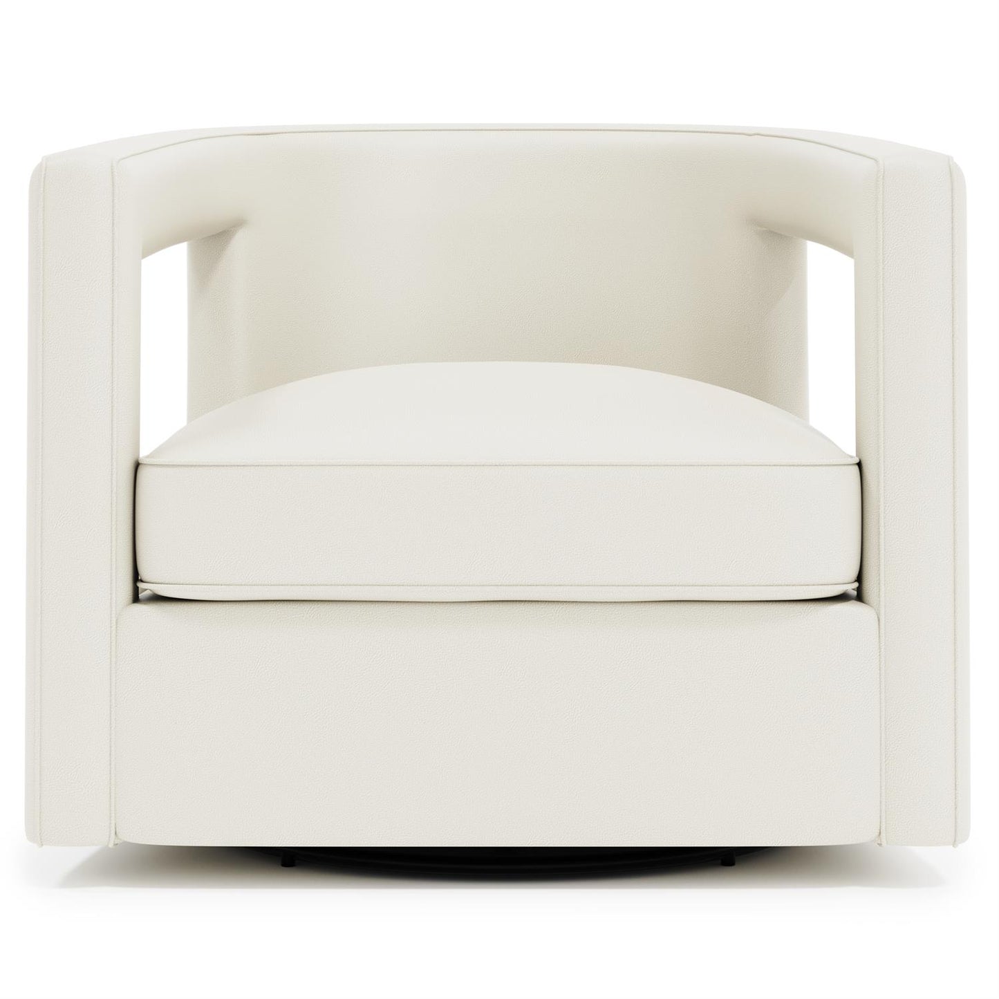Bernhardt Alana Leather Swivel Chair Without Nails — N118SLX