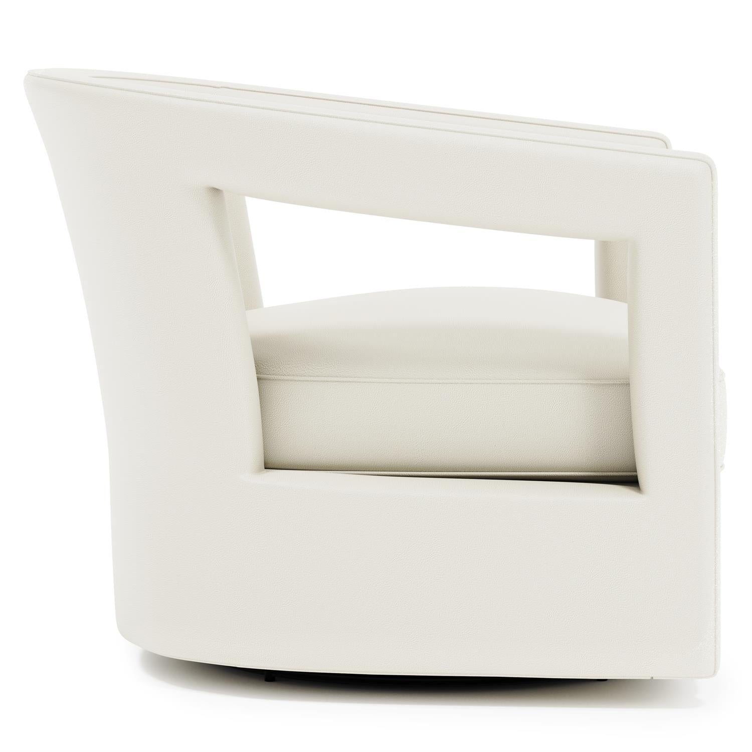 Bernhardt Alana Leather Swivel Chair Without Nails — N118SLX