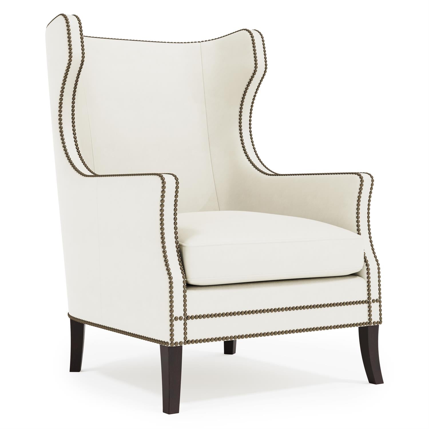 Bernhardt Kingston Leather Chair Without Pillows — N1712LY