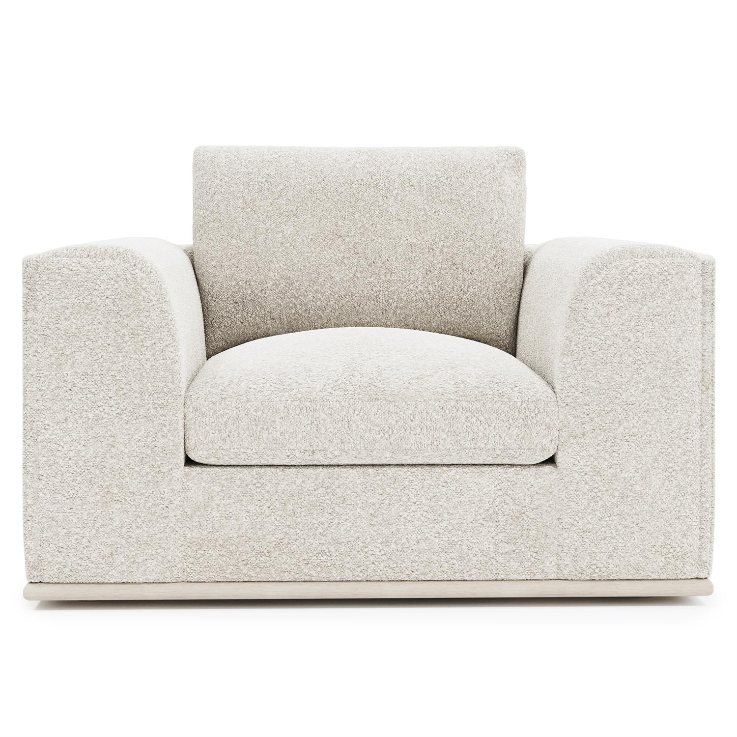 Bernhardt Prague Fabric Chair 1/2 Without Pillows — N1963Y