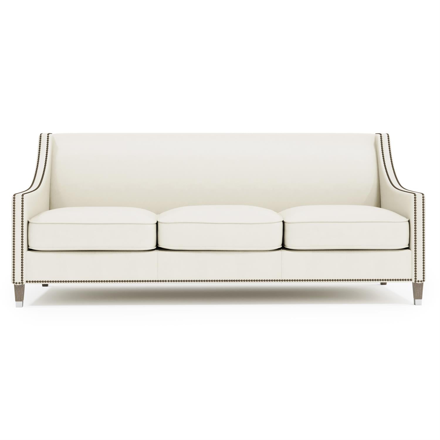 Bernhardt Palisades Leather Sofa Without Pillows — N2876LY