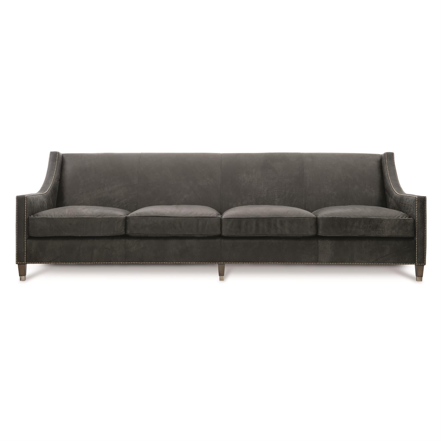 Bernhardt Palisades Leather Sofa Without Pillows — N2877LY