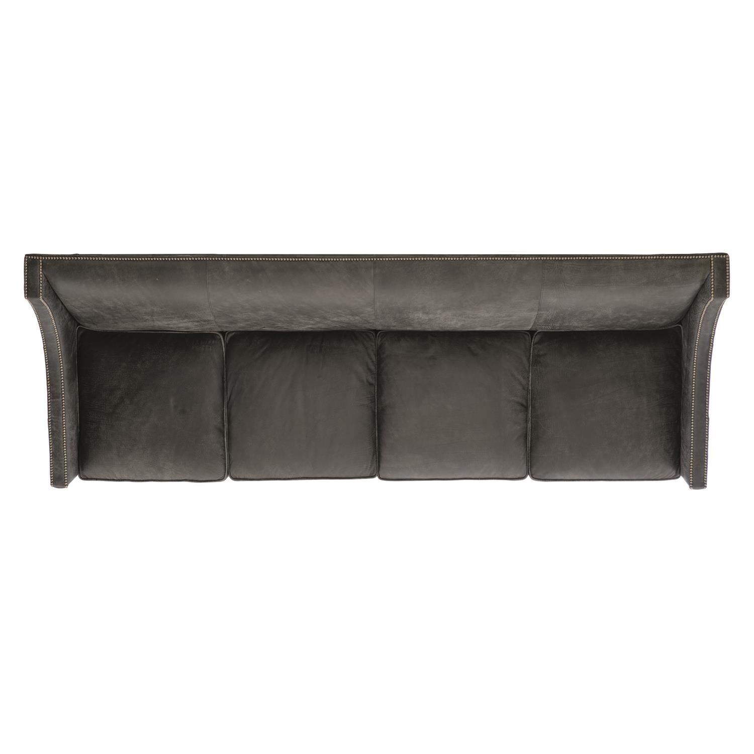 Bernhardt Palisades Leather Sofa Without Pillows — N2877LY