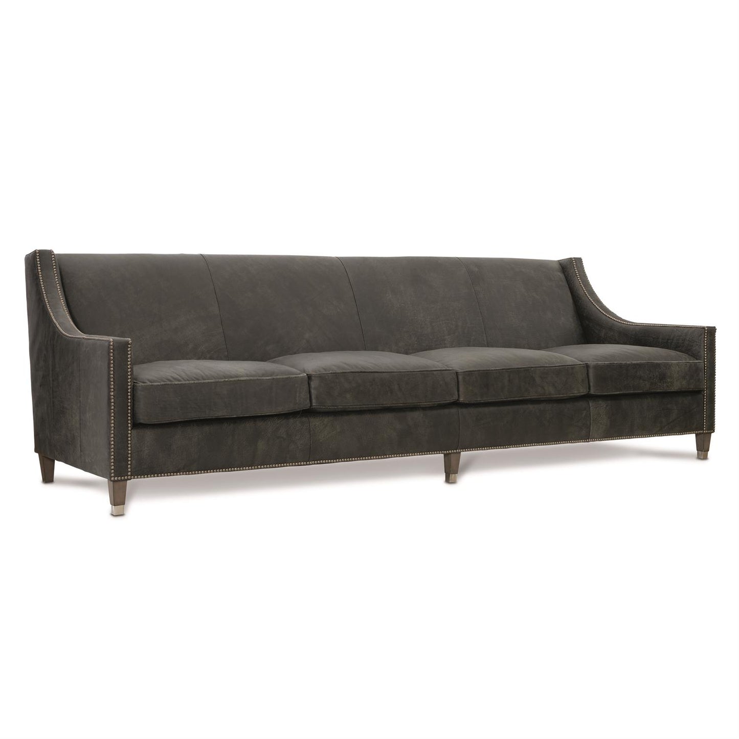 Bernhardt Palisades Leather Sofa Without Pillows — N2877LY
