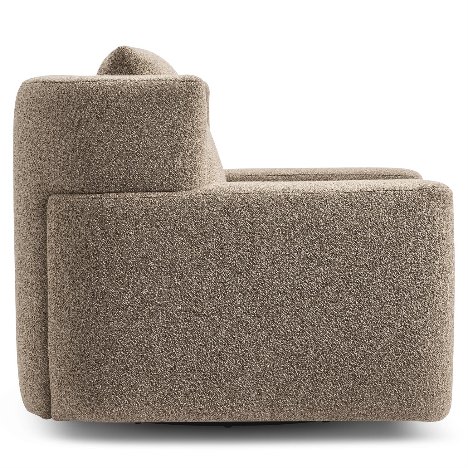 Bernhardt Laurent Fabric Swivel Chair Without Pillows — N4512SY