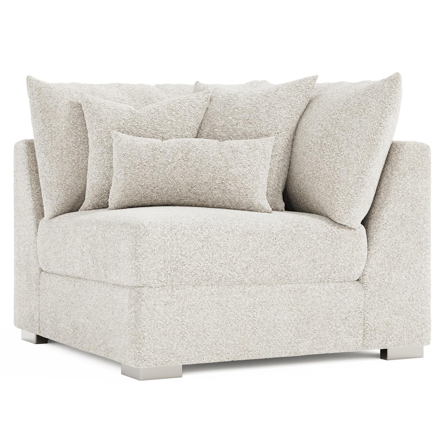 Bernhardt Helena Fabric Corner Chair Metal Foot — N5132