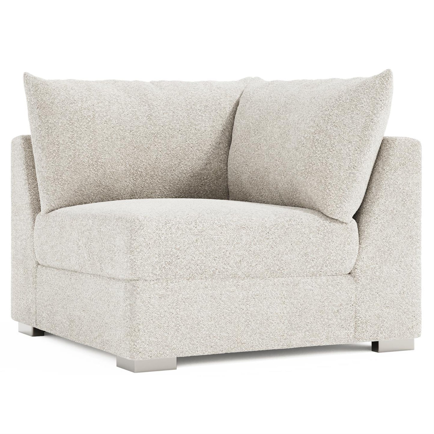 Bernhardt Helena Fabric Corner Chair Without Pillows Metal Foot — N5132Y