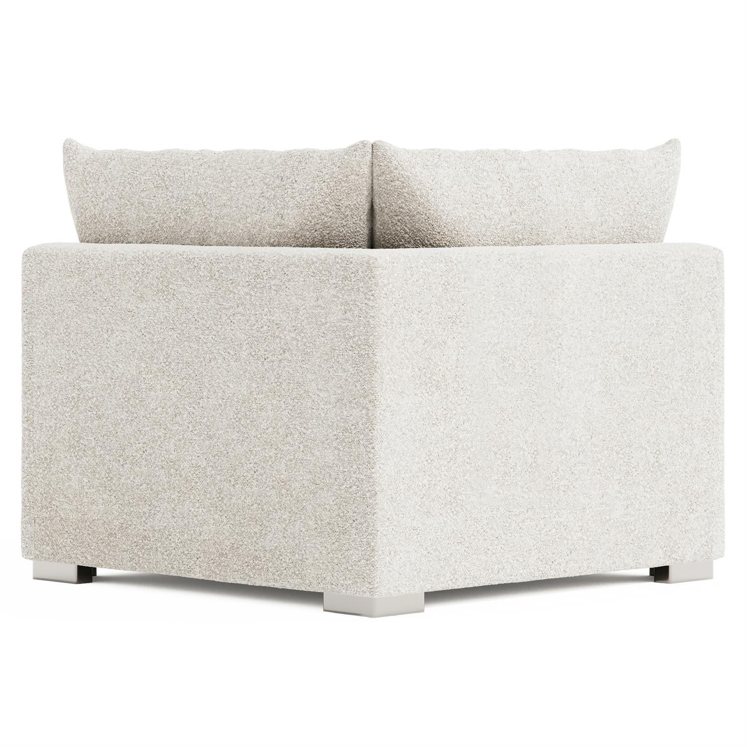 Bernhardt Helena Fabric Corner Chair Without Pillows Metal Foot — N5132Y