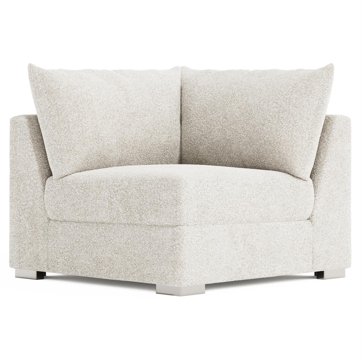 Bernhardt Helena Fabric Corner Chair Without Pillows Metal Foot — N5132Y