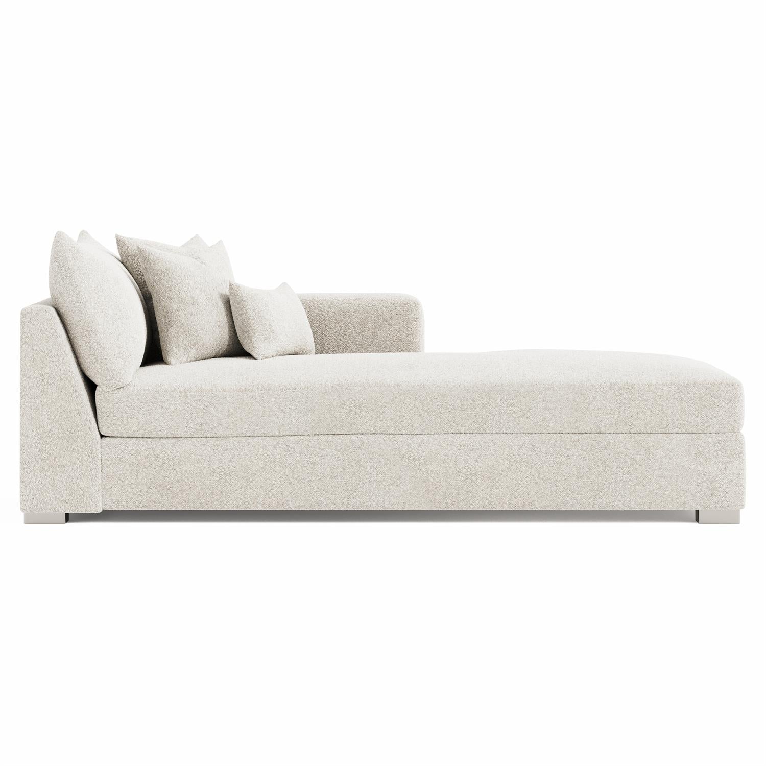 Bernhardt Helena Fabric Right Arm Chaise Metal Foot — N5137