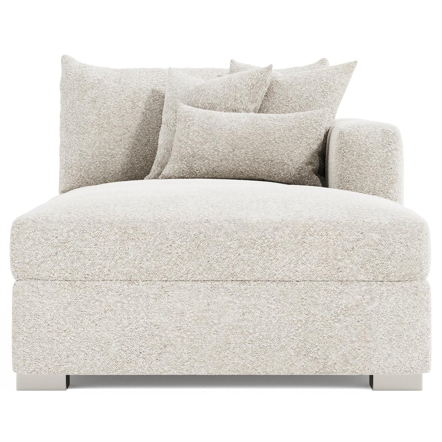 Bernhardt Helena Fabric Right Arm Chaise Metal Foot — N5137