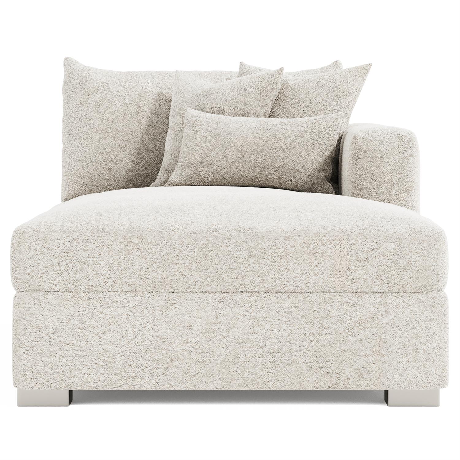 Bernhardt Helena Fabric Right Arm Chaise Metal Foot — N5137