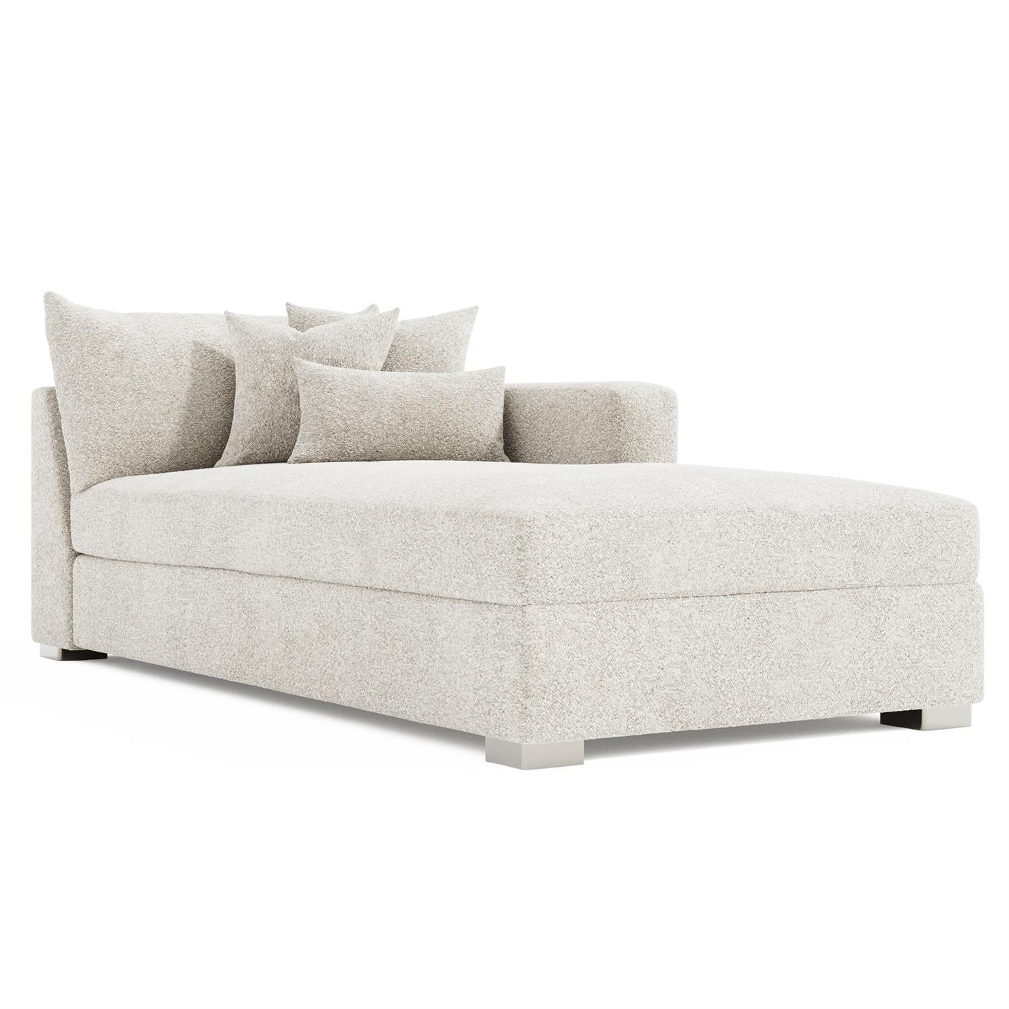 Bernhardt Helena Fabric Right Arm Chaise Metal Foot — N5137