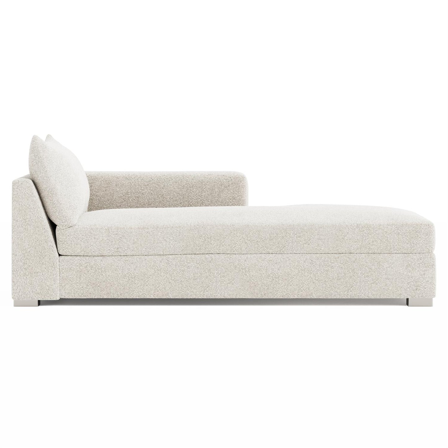 Bernhardt Helena Fabric Right Arm Chaise Without Pillows Metal Foot — N5137Y