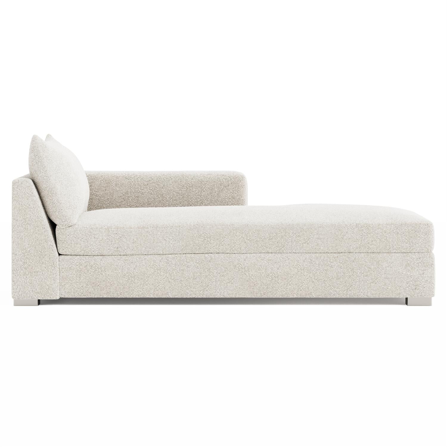 Bernhardt Helena Fabric Right Arm Chaise Without Pillows Metal Foot — N5137Y