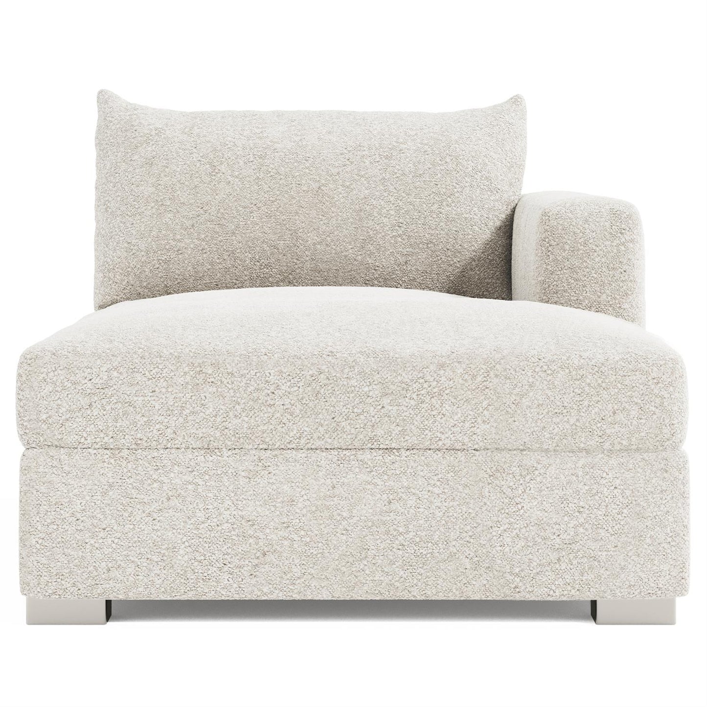 Bernhardt Helena Fabric Right Arm Chaise Without Pillows Metal Foot — N5137Y