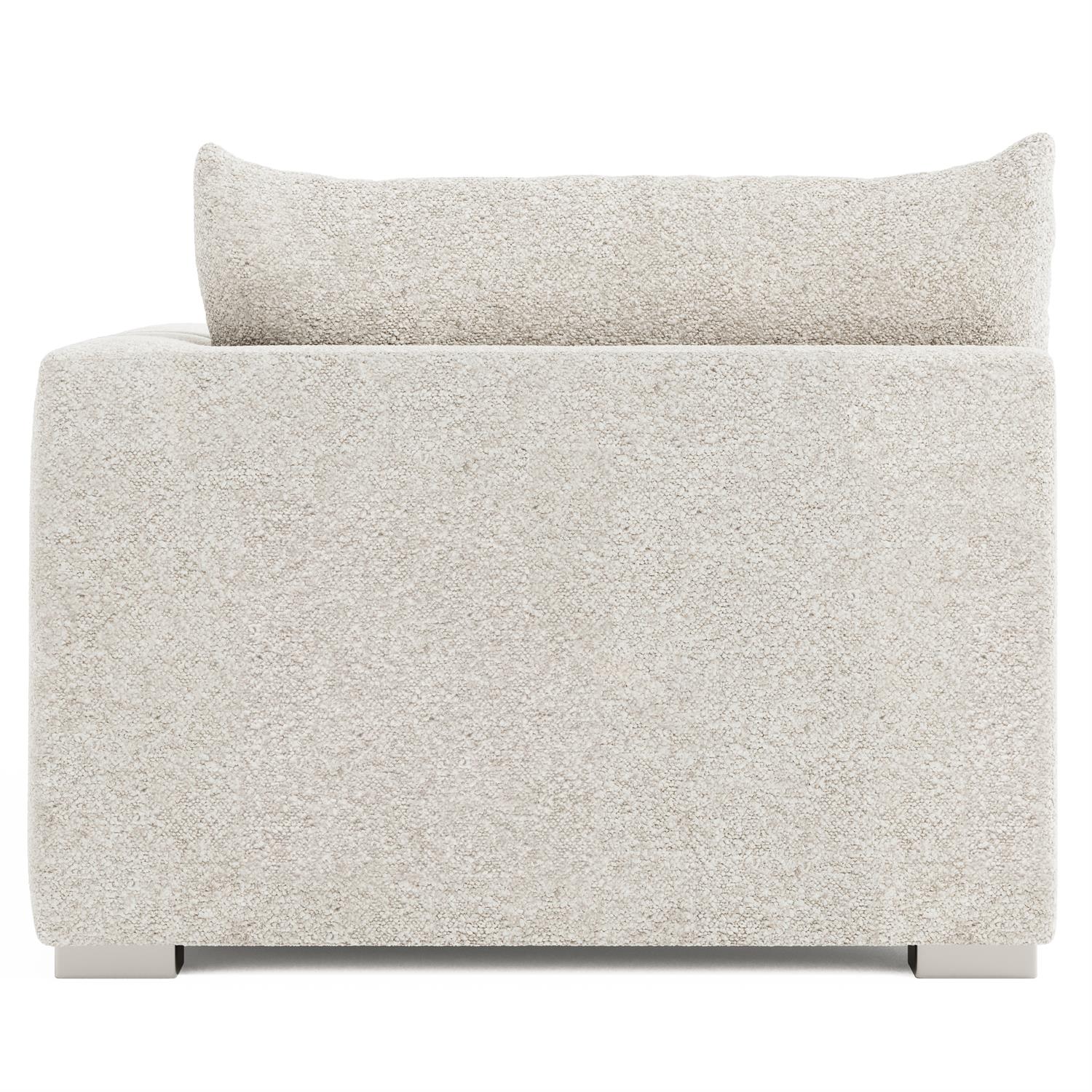 Bernhardt Helena Fabric Right Arm Chaise Without Pillows Metal Foot — N5137Y