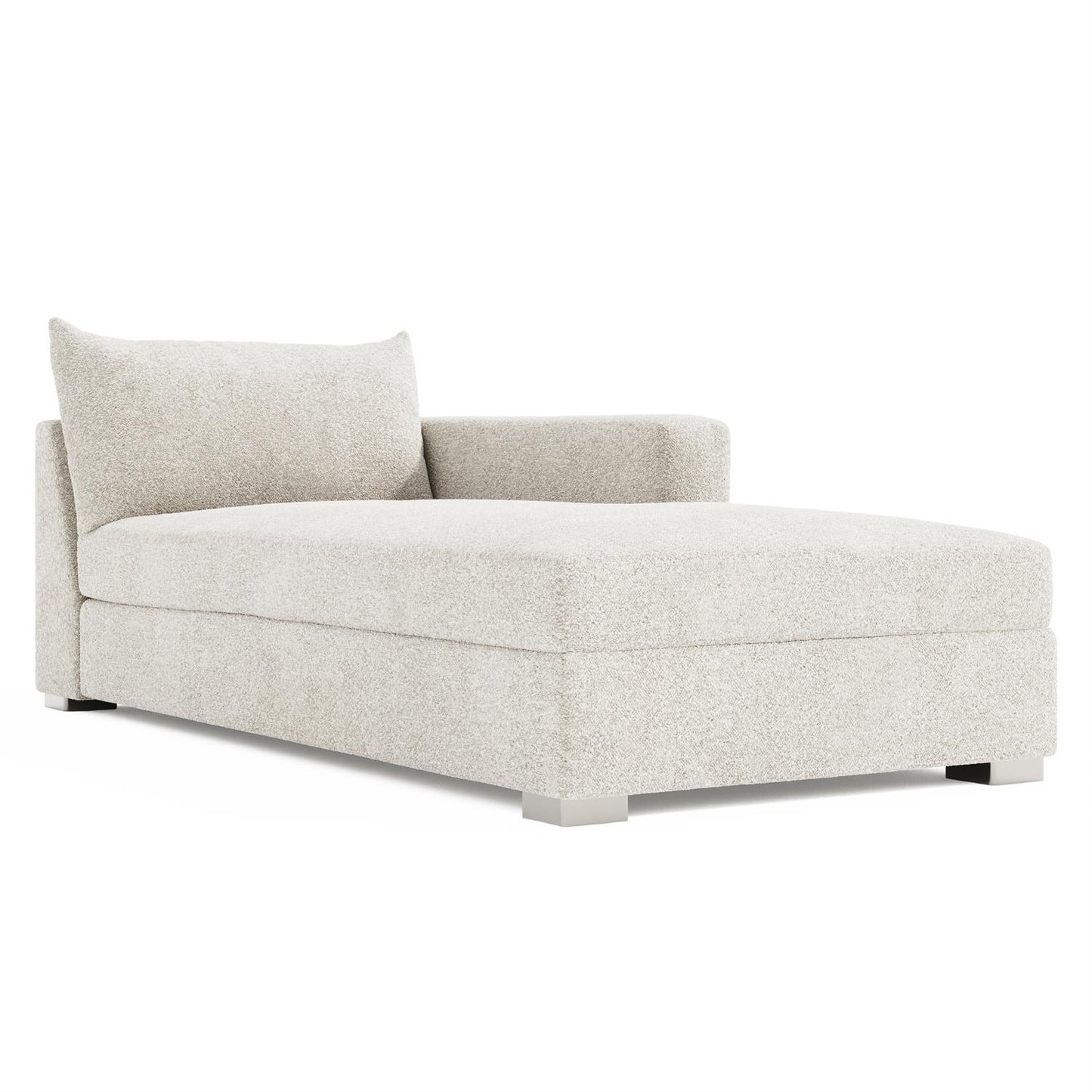 Bernhardt Helena Fabric Right Arm Chaise Without Pillows Metal Foot — N5137Y
