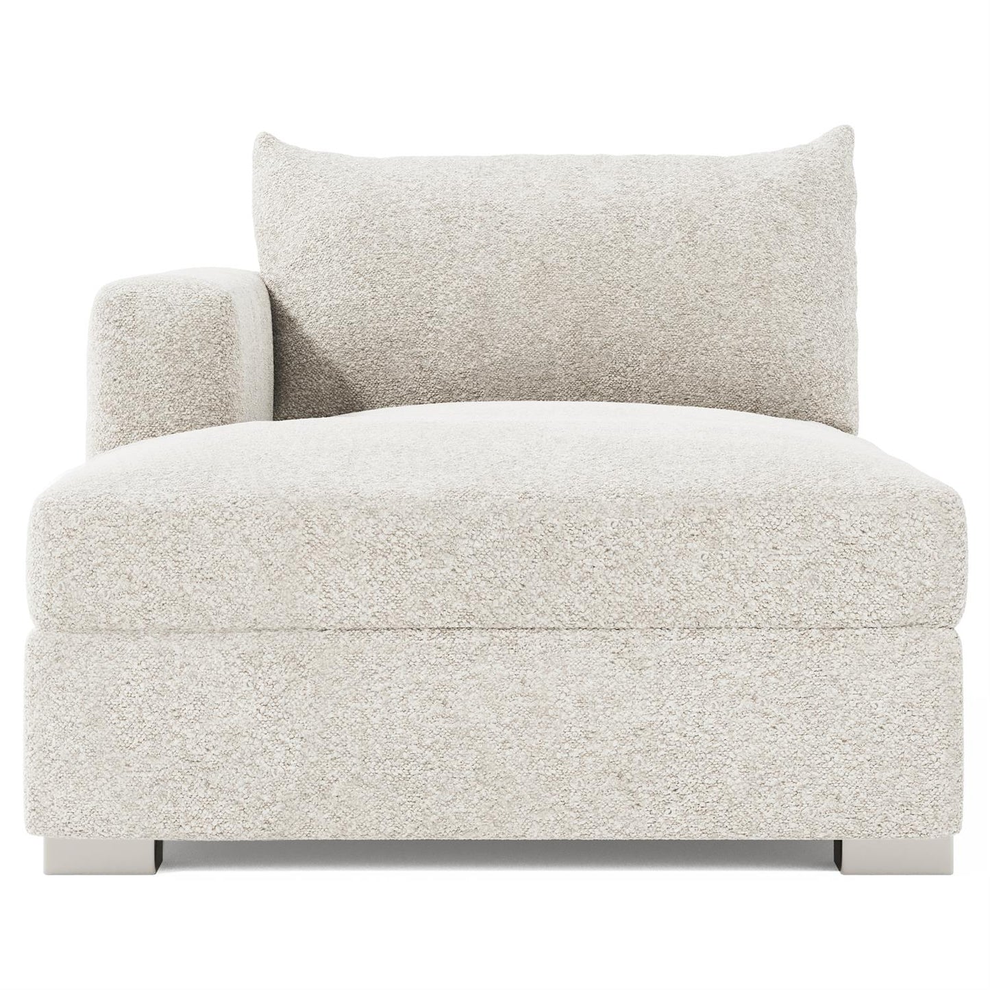 Bernhardt Helena Fabric Left Arm Chaise Without Pillows Metal Foot — N5138Y