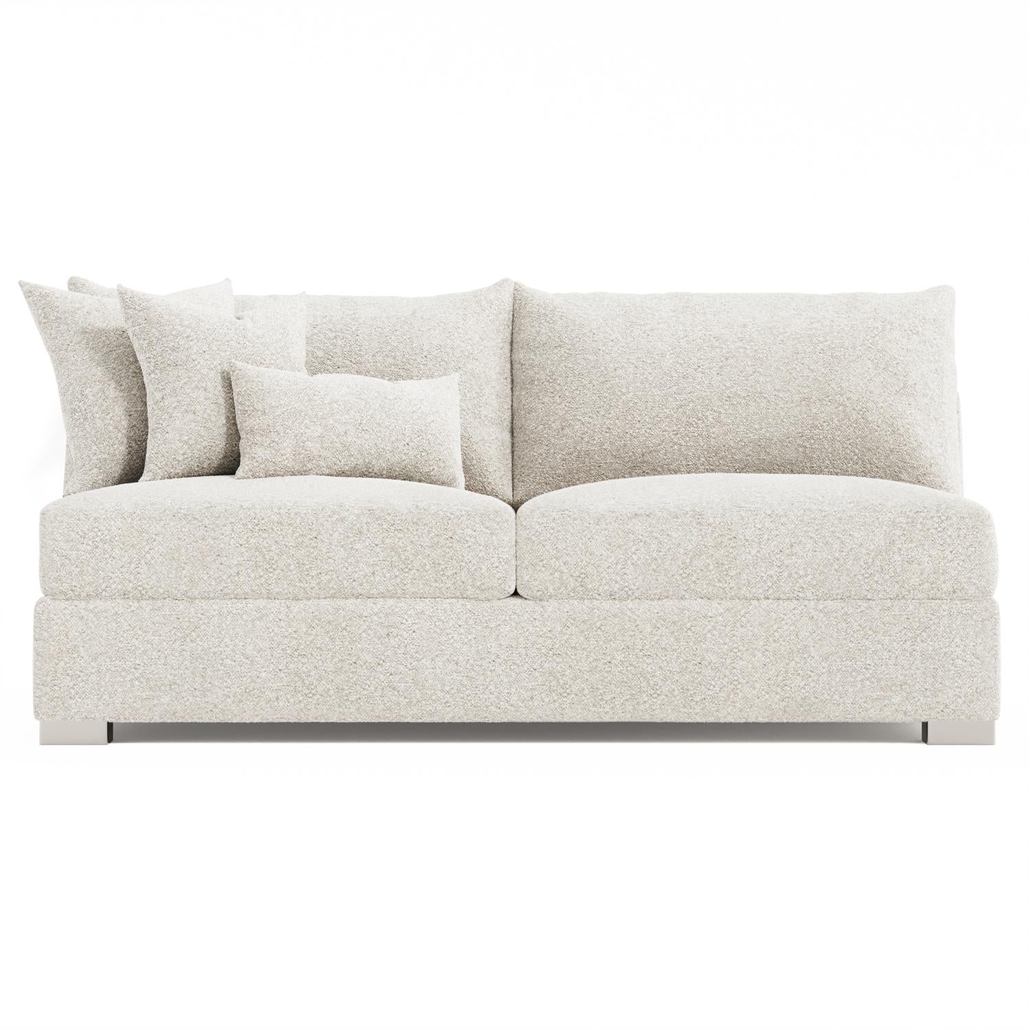 Bernhardt Helena Fabric Armless Loveseat Metal Foot — N5140
