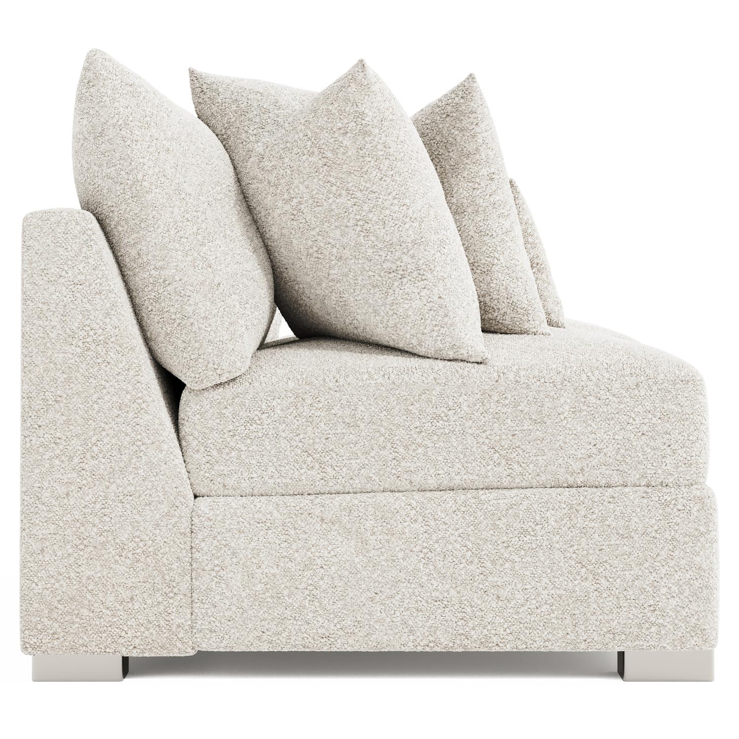 Bernhardt Helena Fabric Armless Loveseat Metal Foot — N5140